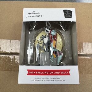 Hallmark Jack Skellington & Sally Christmas Tree Ornament Disney Nightmare NEW